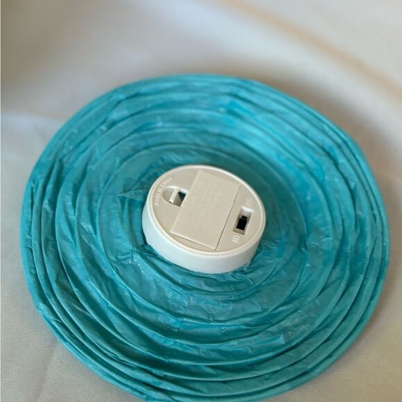 8” Blue Light Up Paper Lanterns Set of 2 - Picture 4 of 5